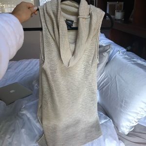 Sleeveless Sweater Slouchy Cowl Neck